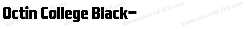 Octin College Black字体转换
